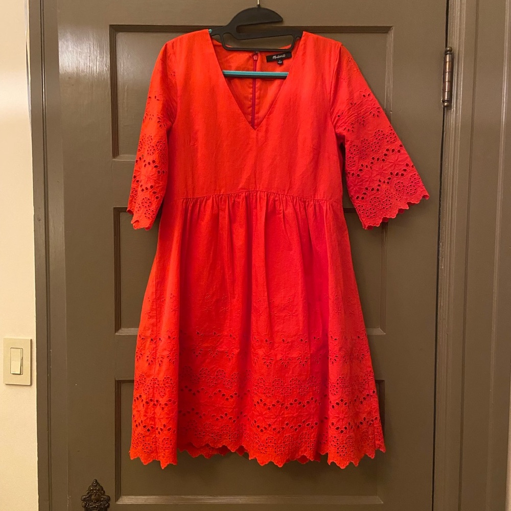 Madewell empire waist eyelet dress